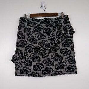Charlie & Robin Anthropologie  Solo Stroll Ruffle Skirt Wool Blend Size S. NWT
